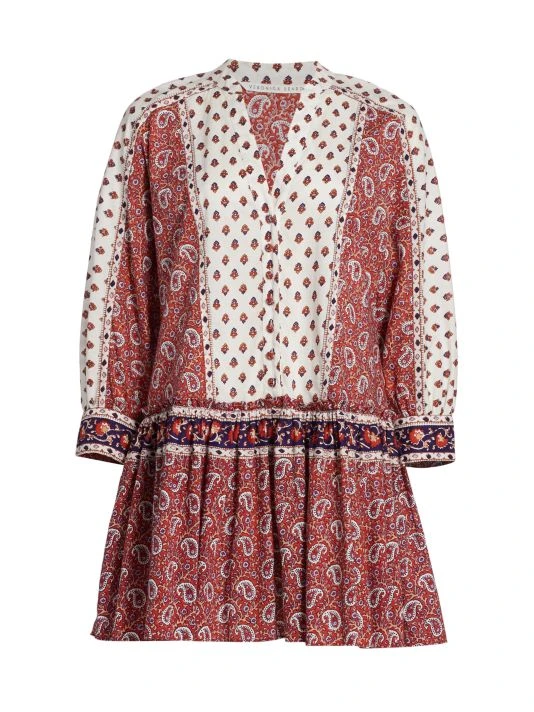 Veronica Beard Jesila Mixed-Paisley Mini Dress 3 Veronica Beard Jesila Mixed-Paisley Mini Dress