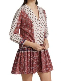 Veronica Beard Jesila Mixed-Paisley Mini Dress 12 Veronica Beard Jesila Mixed-Paisley Mini Dress -Veronica Beard shop unnamed file 1642