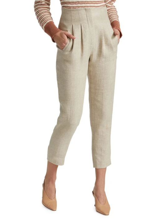 Veronica Beard Zeenat Linen Cropped Pants 5 Veronica Beard Zeenat Linen Cropped Pants - Image 3