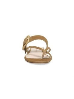 Veronica Beard Salva Raffia Buckle Suede Flat Sandals Caramel -Veronica Beard shop unnamed file 1672