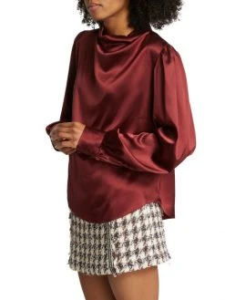 Veronica Beard Shane Stretch Silk Top -Veronica Beard shop unnamed file 169