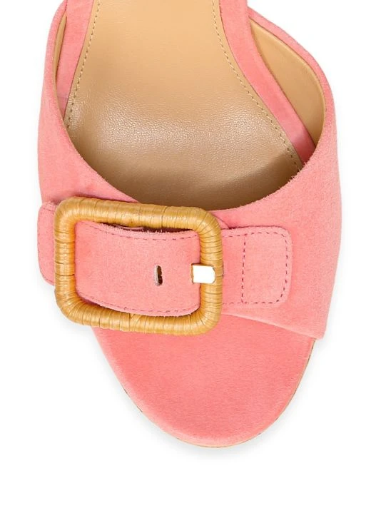 Veronica Beard Donata Suede Wedge Sandals Vanilla Cream 5 Veronica Beard Donata Suede Wedge Sandals Vanilla Cream - Image 4