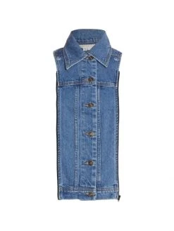 Veronica Beard Slate Denim Dickey