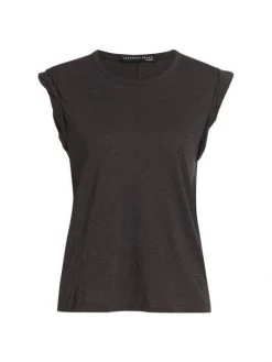 Veronica Beard Dree Muscle T-Shirt Charcoal -Veronica Beard shop unnamed file 1711