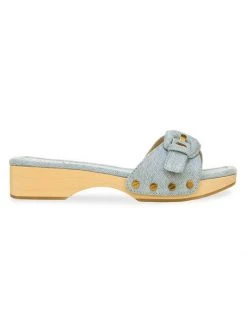 Veronica Beard Davina Denim Clog Slides