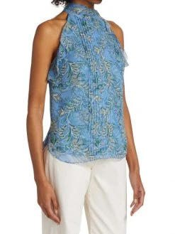 Veronica Beard Dali Sleeveless Ruffle Top -Veronica Beard shop unnamed file 1730
