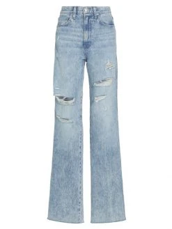 Veronica Beard Dylan High-Rise Distressed Jeans