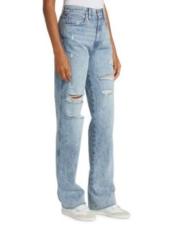 Veronica Beard Dylan High-Rise Distressed Jeans -Veronica Beard shop unnamed file 1744