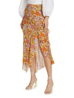 Veronica Beard Eleonora Floral Silk Midi-Skirt -Veronica Beard shop unnamed file 1751