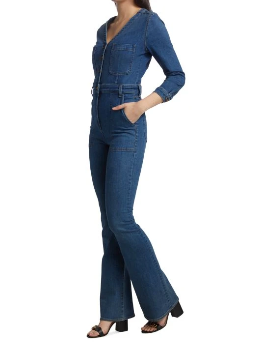 Veronica Beard Savanna Denim Jumpsuit 6 Veronica Beard Savanna Denim Jumpsuit - Image 4