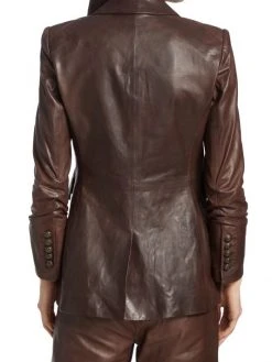 Veronica Beard Oneta Dickey Double-Breasted Leather Blazer -Veronica Beard shop unnamed file 177