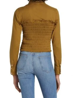 Veronica Beard Emersyn Smocked Cotton Crop Shirt 13 Veronica Beard Emersyn Smocked Cotton Crop Shirt -Veronica Beard shop unnamed file 1770