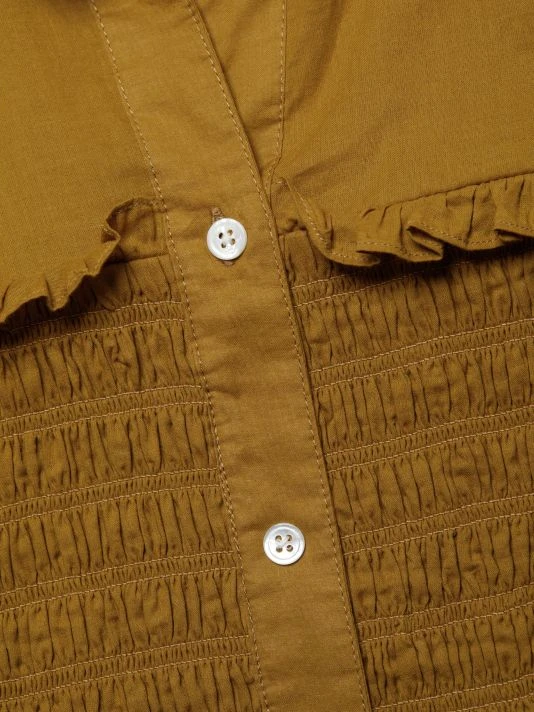 Veronica Beard Emersyn Smocked Cotton Crop Shirt 9 Veronica Beard Emersyn Smocked Cotton Crop Shirt - Image 7