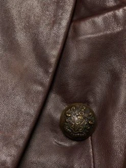 Veronica Beard Oneta Dickey Double-Breasted Leather Blazer -Veronica Beard shop unnamed file 179