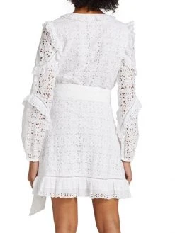 Veronica Beard Julia Eyelet Belted Wrap Dress 6 Veronica Beard Julia Eyelet Belted Wrap Dress -Veronica Beard shop unnamed file 1798