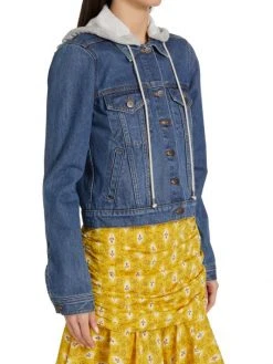 Veronica Beard Cara Hooded Denim Jacket -Veronica Beard shop unnamed file 1804