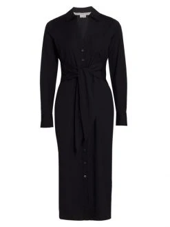 Veronica Beard Janelle Tie-Waist Shirtdress
