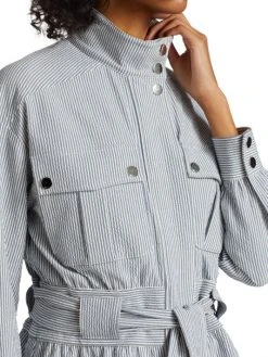 Veronica Beard York Striped Belted Seersucker Jacket -Veronica Beard shop unnamed file 1862