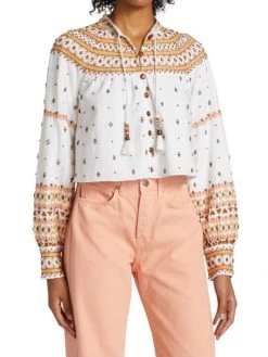 Veronica Beard Fernanda Embroidered Cropped Jacket -Veronica Beard shop unnamed file 1872