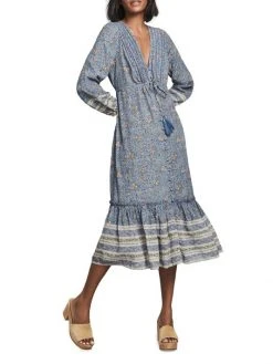 Veronica Beard Kameya Floral Midi Dress Dark Plum Multi -Veronica Beard shop unnamed file 1878