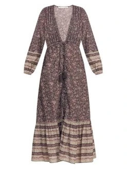 Veronica Beard Kameya Floral Midi Dress Dark Plum Multi -Veronica Beard shop unnamed file 1879