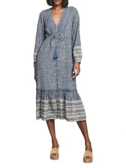 Veronica Beard Kameya Floral Midi Dress Dark Plum Multi -Veronica Beard shop unnamed file 1880