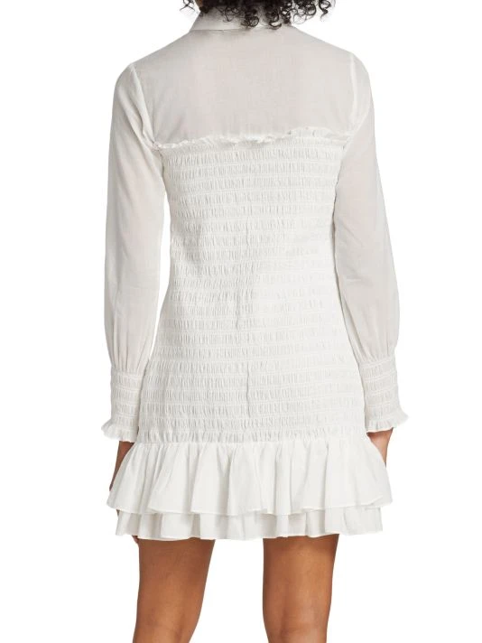 Veronica Beard Kelsey Smocked Cotton Shirt Dress 7 Veronica Beard Kelsey Smocked Cotton Shirt Dress - Image 5