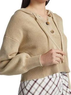 Veronica Beard Ursina Puff-Sleeve Hoodie -Veronica Beard shop unnamed file 1921