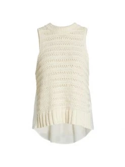 Veronica Beard Sade Mixed Media Tank