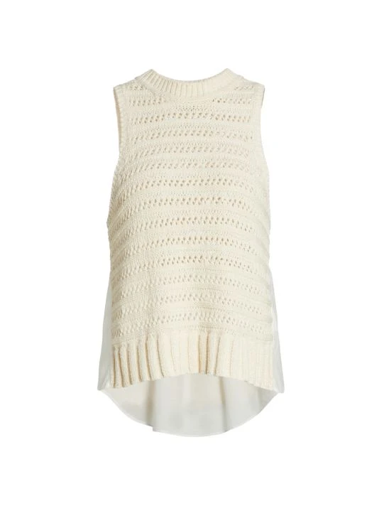 Veronica Beard Sade Mixed Media Tank 3 Veronica Beard Sade Mixed Media Tank