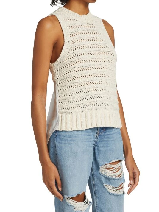 Veronica Beard Sade Mixed Media Tank 6 Veronica Beard Sade Mixed Media Tank - Image 4