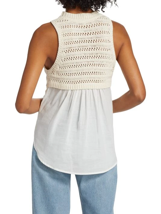 Veronica Beard Sade Mixed Media Tank 7 Veronica Beard Sade Mixed Media Tank - Image 5