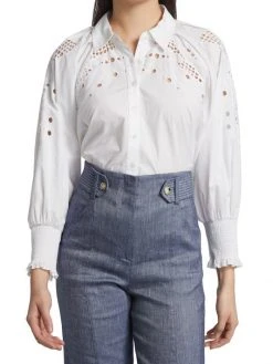 Veronica Beard Lilah Eyelet Shirt 4 Veronica Beard Lilah Eyelet Shirt -Veronica Beard shop unnamed file 1939