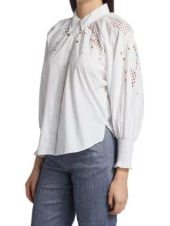 Veronica Beard Lilah Eyelet Shirt 5 Veronica Beard Lilah Eyelet Shirt -Veronica Beard shop unnamed file 1940