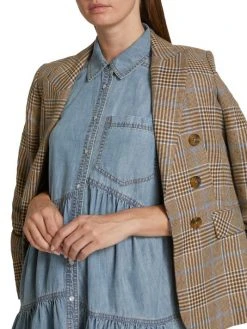 Veronica Beard Harrow Tiered Chambray Dress -Veronica Beard shop unnamed file 197