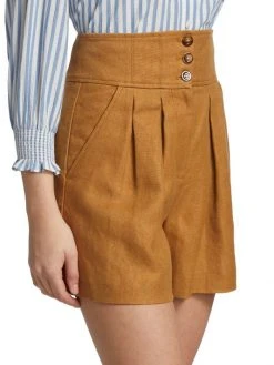 Veronica Beard Alicia High-Waisted Linen Shorts -Veronica Beard shop unnamed file 2024