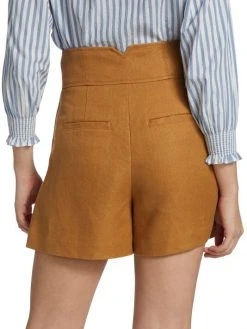 Veronica Beard Alicia High-Waisted Linen Shorts -Veronica Beard shop unnamed file 2025