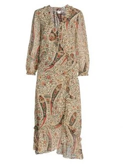 Veronica Beard Derby Paisley Silk Dress