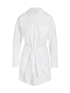 Veronica Beard Roanoke Cotton Poplin Shirtdress White -Veronica Beard shop unnamed file 2045