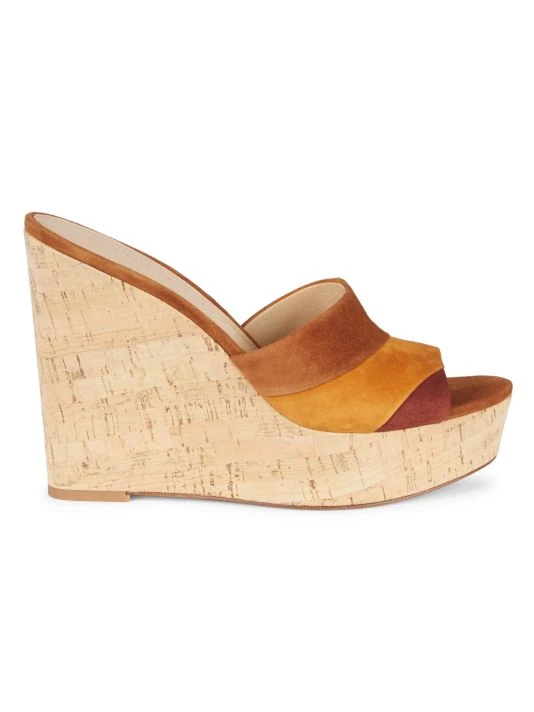 Veronica Beard Dali Patchwork Suede Wedge Sandals 3 Veronica Beard Dali Patchwork Suede Wedge Sandals