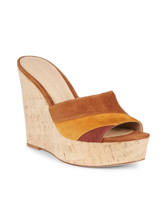 Veronica Beard Dali Patchwork Suede Wedge Sandals 4 Veronica Beard Dali Patchwork Suede Wedge Sandals - Image 2