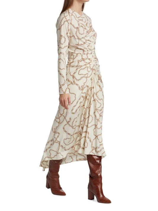 Veronica Beard Kersey Chain-Print Silk Dress 6 Veronica Beard Kersey Chain-Print Silk Dress - Image 4