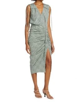 Veronica Beard Teagan Ruched Tassel Dress -Veronica Beard shop unnamed file 2114