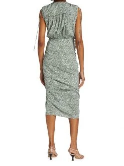 Veronica Beard Teagan Ruched Tassel Dress -Veronica Beard shop unnamed file 2115