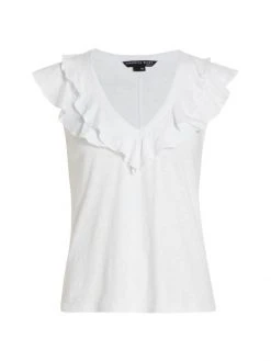 Veronica Beard Ellerie Ruffle Top