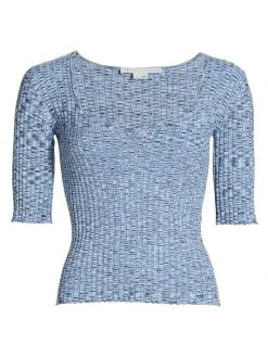 Veronica Beard Lipa Rib-Knit Pullover Top Sand Multi 8 Veronica Beard Lipa Rib-Knit Pullover Top Sand Multi -Veronica Beard shop unnamed file 2141