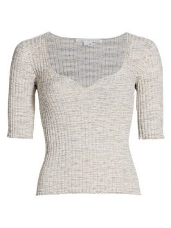 Veronica Beard Lipa Rib-Knit Pullover Top Sand Multi 9 Veronica Beard Lipa Rib-Knit Pullover Top Sand Multi -Veronica Beard shop unnamed file 2142