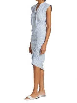 Veronica Beard Ruched Stripe Shirtdress 5 Veronica Beard Ruched Stripe Shirtdress -Veronica Beard shop unnamed file 2146