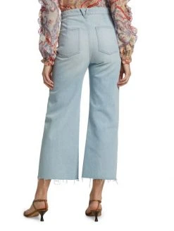 Veronica Beard Grant Wide-Leg Raw-Edge Jeans -Veronica Beard shop unnamed file 2159