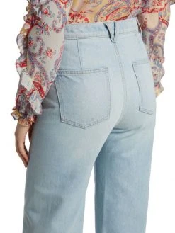 Veronica Beard Grant Wide-Leg Raw-Edge Jeans -Veronica Beard shop unnamed file 2160